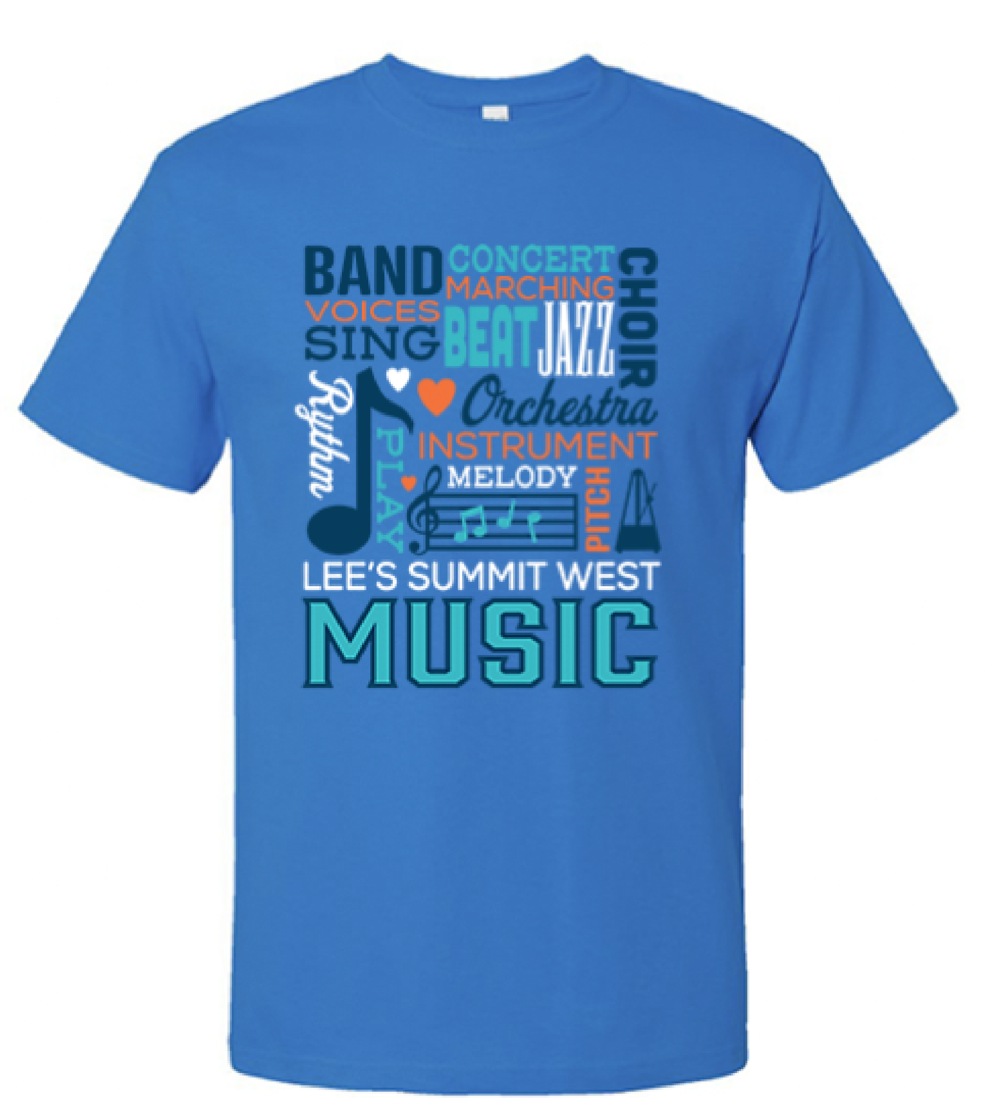 LSW Music Words in Royal Blue (3001cvc)