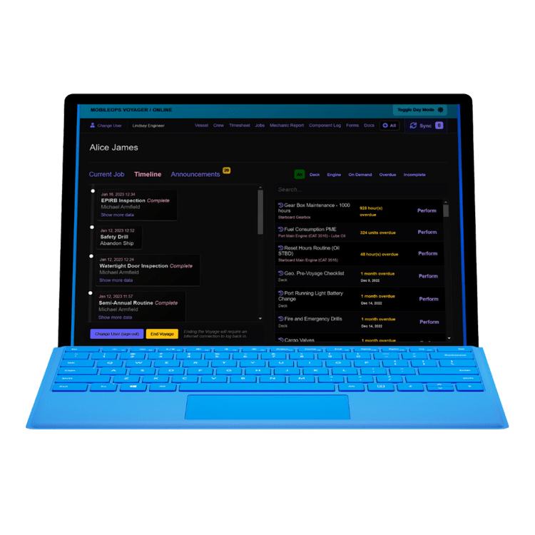Voyager — MobileOps | Best In Class Marine Operations Platform