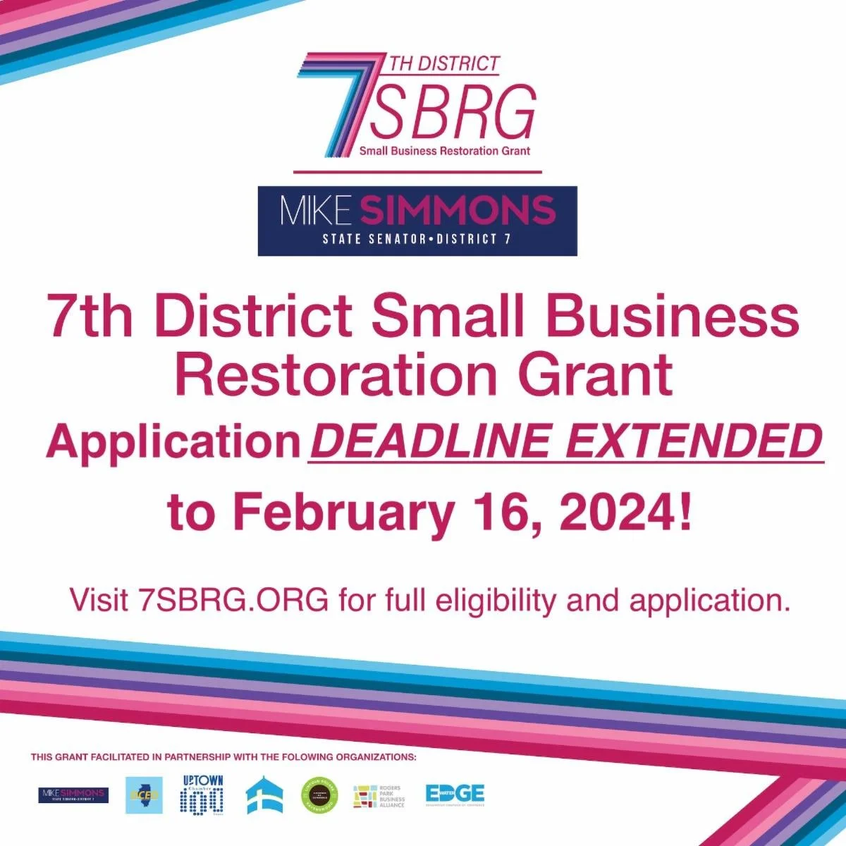7th District Small Business Restoration Grant Deadline Extended