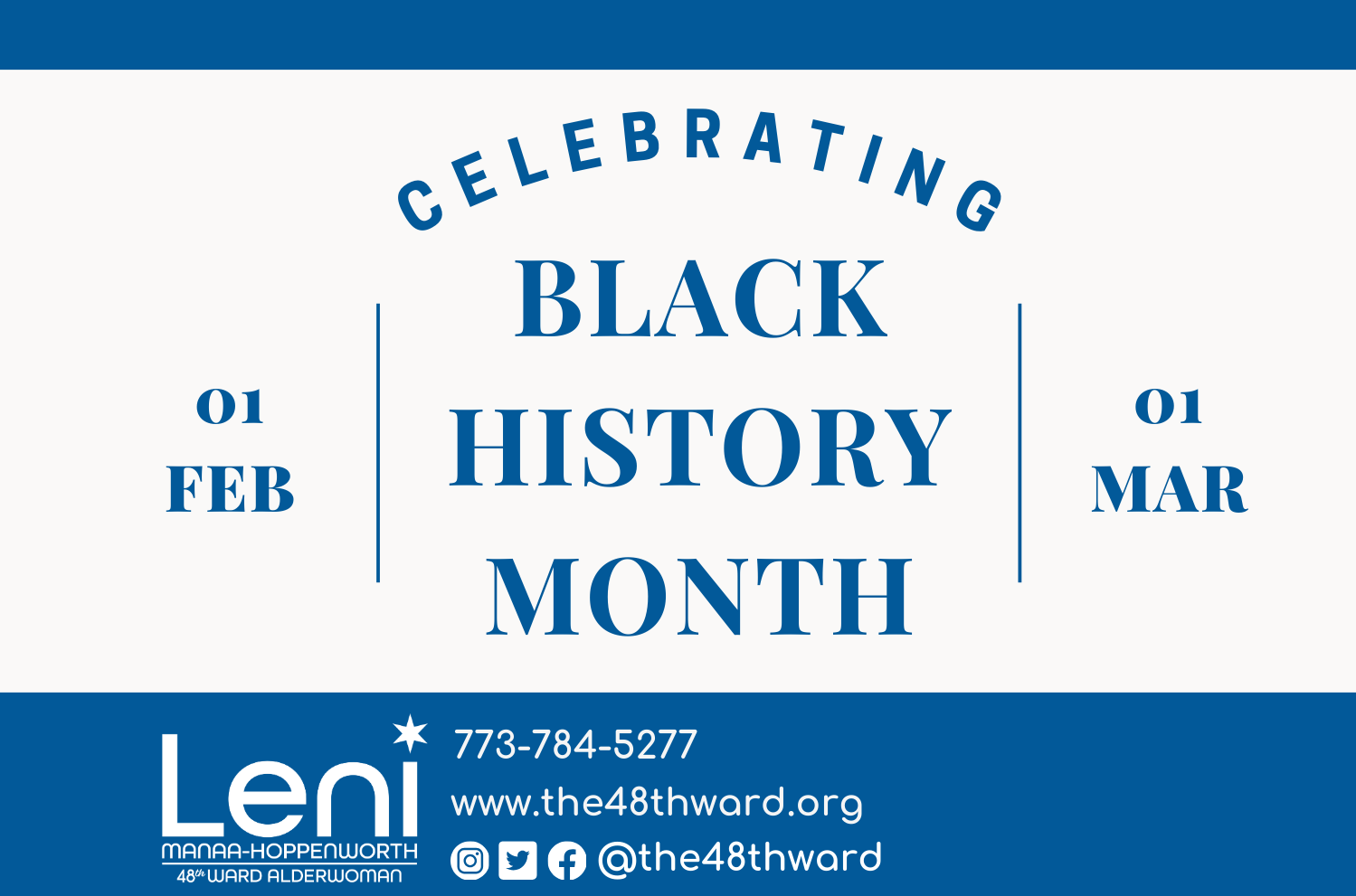 48th ward black history month header image