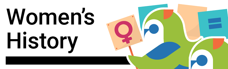 chicago public library women's history month logo