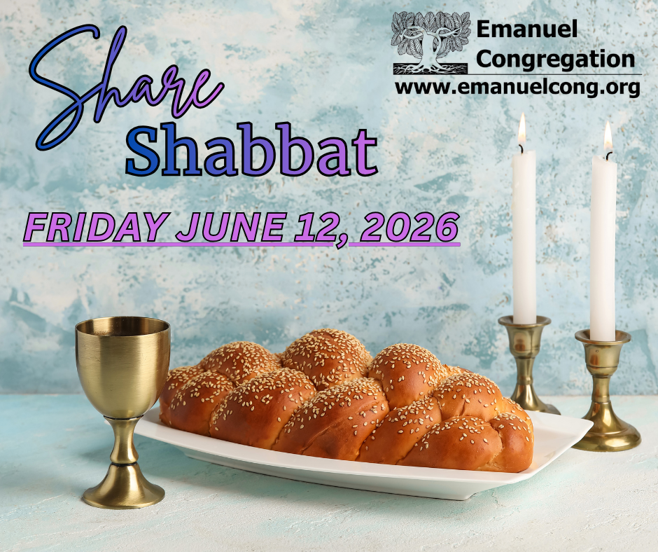 share shabbat event flyer
