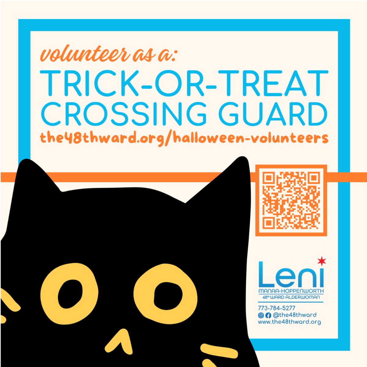 trick or treat crossing guard flyer