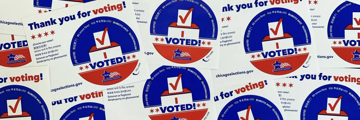 Chicago I voted stickers