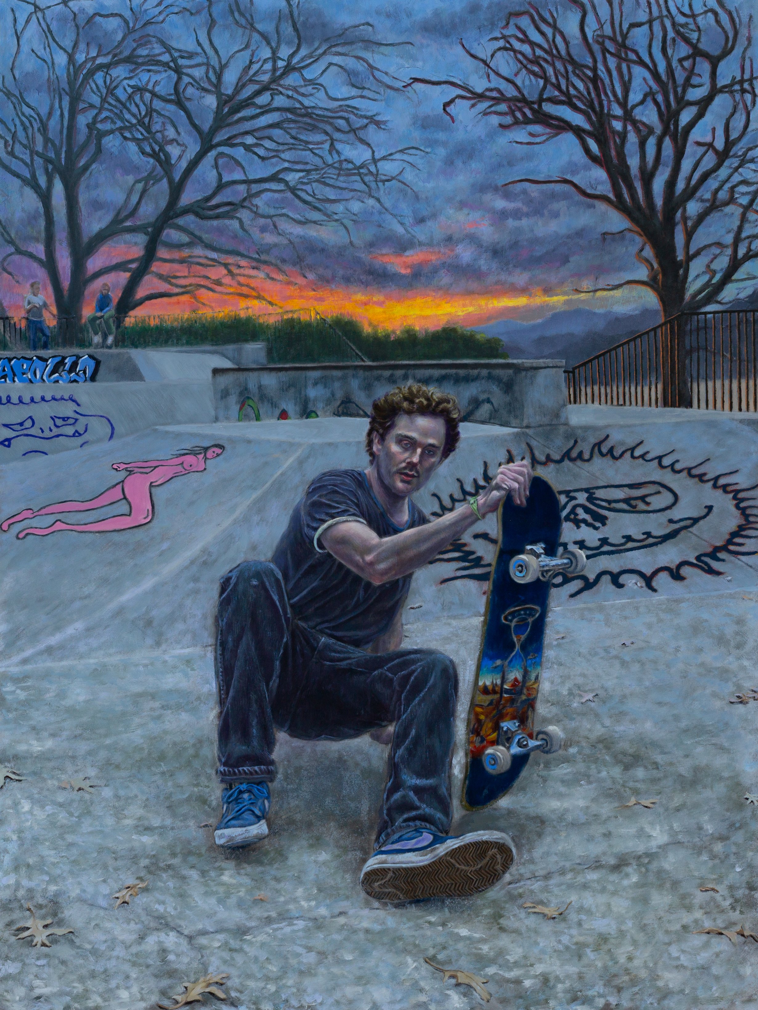 "Untitled" - 2025
Archival Ink and Oil Paint on Aluminum - 32" x 24"