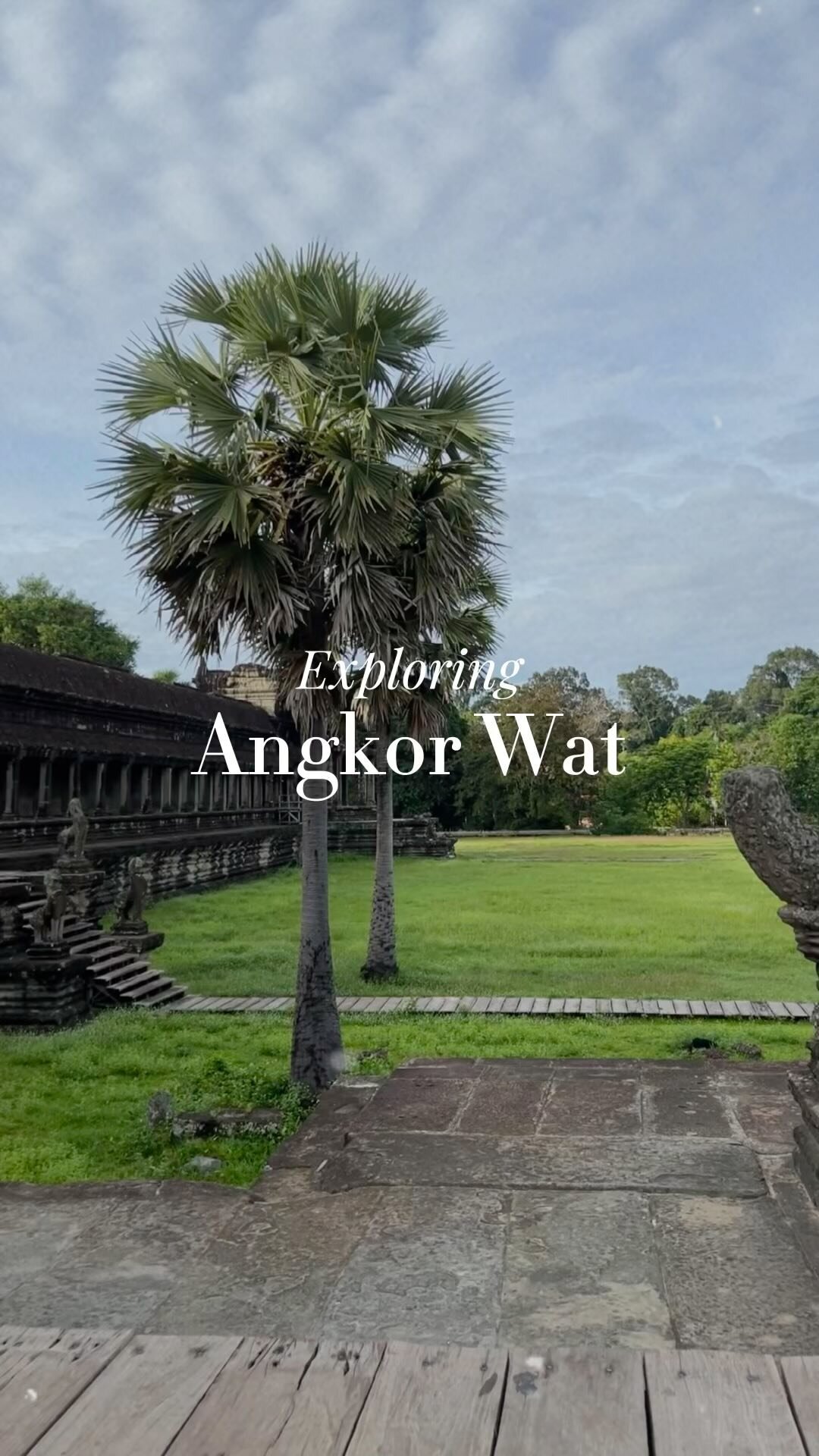 Angkor Wat is the largest religious monument in the world. It was originally built as a Hindu temple, but gradually transitioned into a Buddhist temple and is still used for worship today. It took about three hours to explore. I booked a group sunris