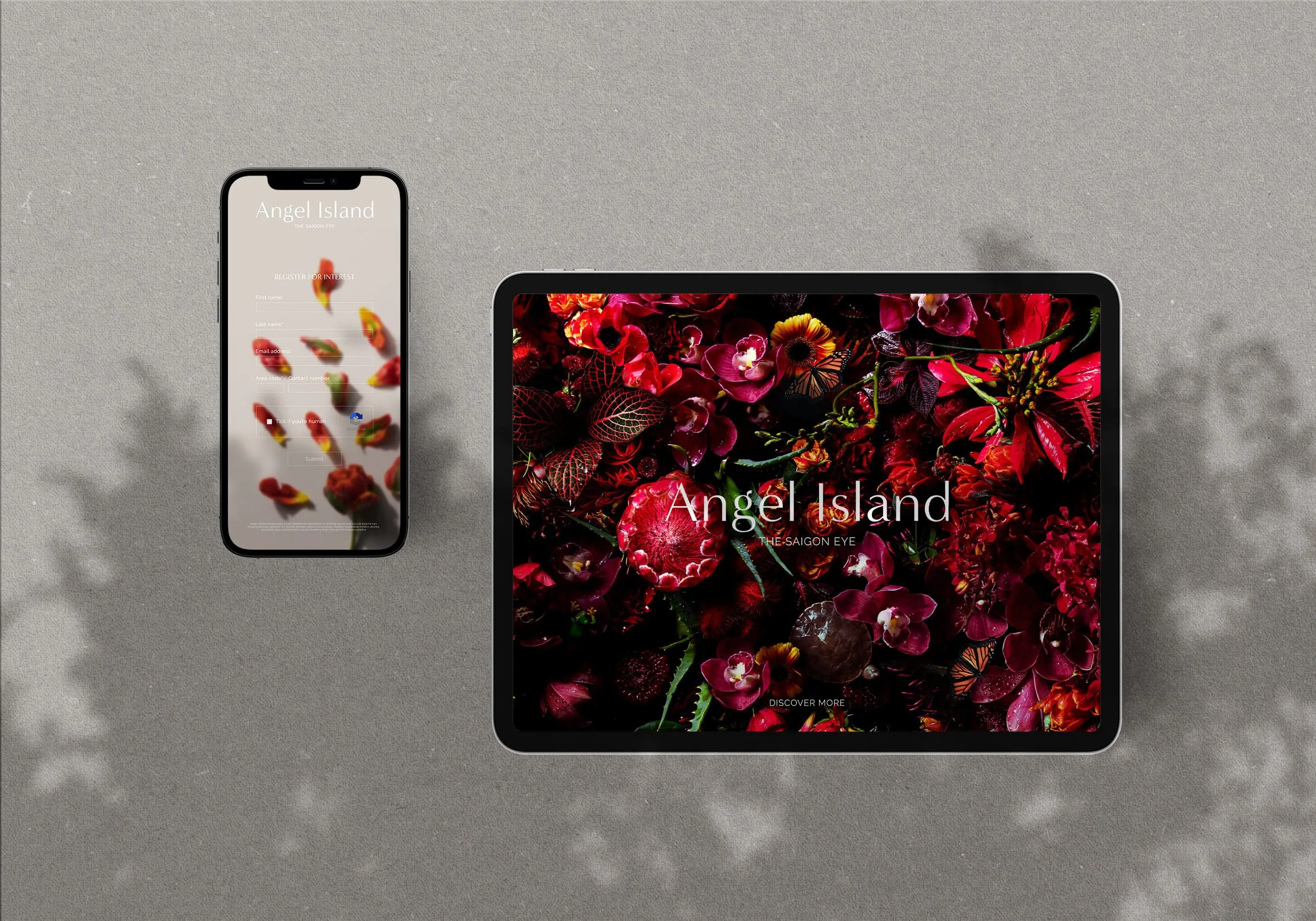 Angel Island Landing Page