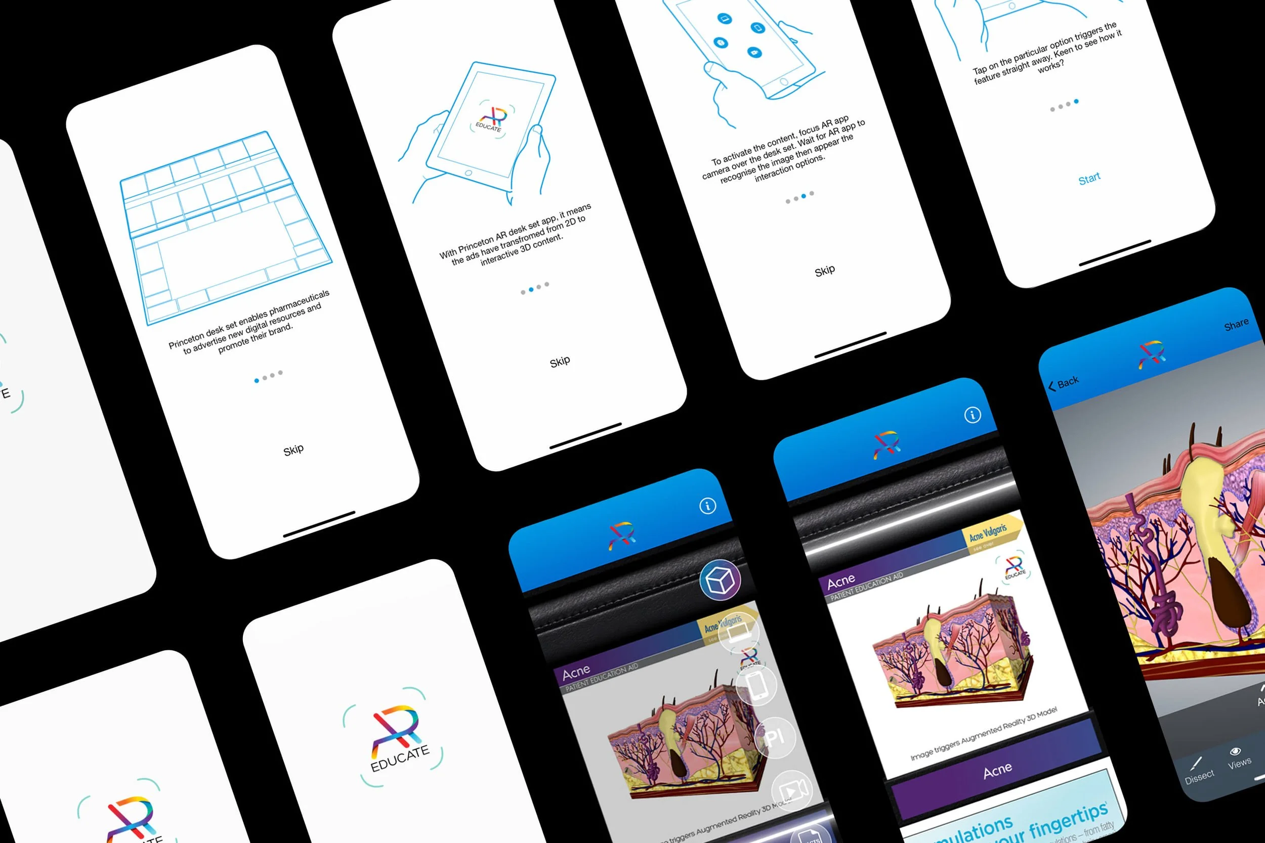 AR App Screens