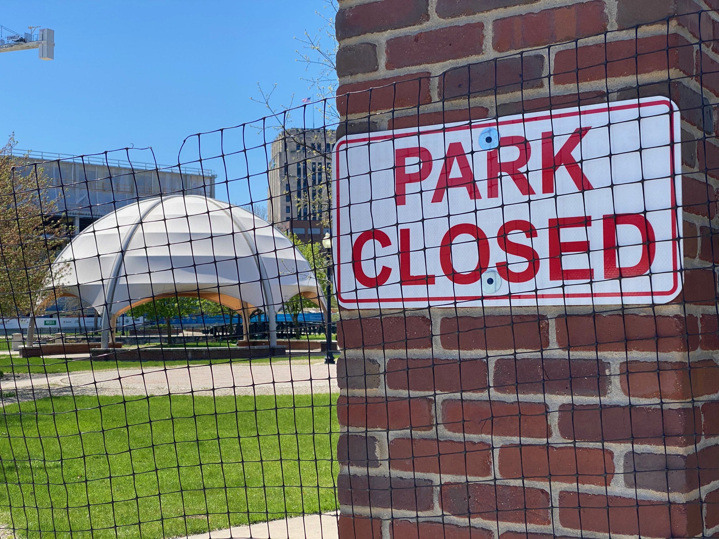 The Arcadia Festival Site, like many public parks, were closed in the early months of the COVID-19 response, May 7, 2020.