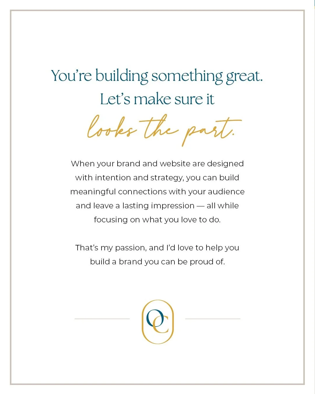 I create polished, timeless designs that reflect your business&rsquo;s values, help you stand out from the competition, and connect with the people you serve.

If you're done spending valuable time trying to DIY your logo and your website, I'd love t