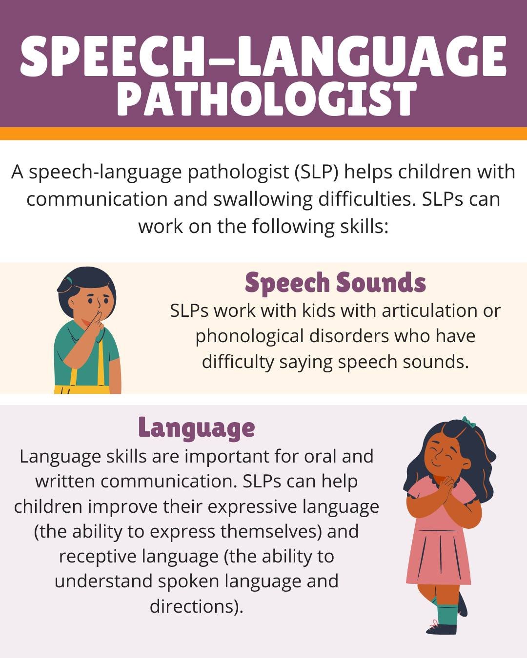 Love this cute infographic about Speech-Language Pathology and what it can help with!  If you want more information on whether or not it is the right path to take, Belinda offers a 15-minute Meet for Fit for all your questions!
Book online at https:/