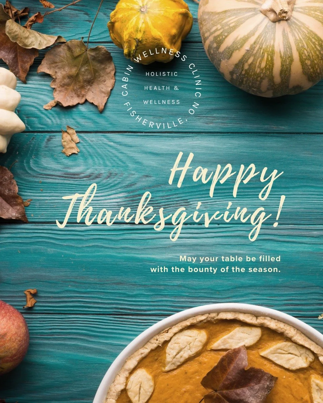 🍁 Happy Thanksgiving from all of us at The Cabin Wellness Clinic! 🧡

We&rsquo;re so grateful for our wonderful clients, our amazing team, and our supportive community.
Thank you for choosing us to be a part of your wellness journey &mdash; it means