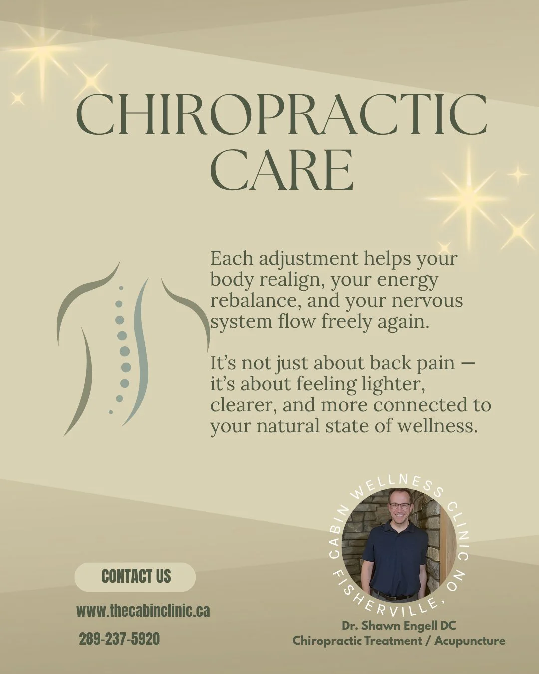 ✨ Discover the benefits of Chiropractic Care!

Regular adjustments do more than ease back pain &mdash; they support better posture, improve mobility, boost energy, and help your whole body function at its best. 🌿
Feel the difference that alignment m
