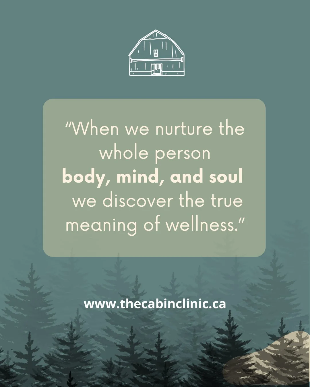 At The Cabin Wellness Clinic, we believe in caring for the whole you.

From physical healing to emotional balance and spiritual harmony, our team is here to support every aspect of your wellbeing. 🌿

#TheCabinWellnessClinic #HolisticHealth #MindBody