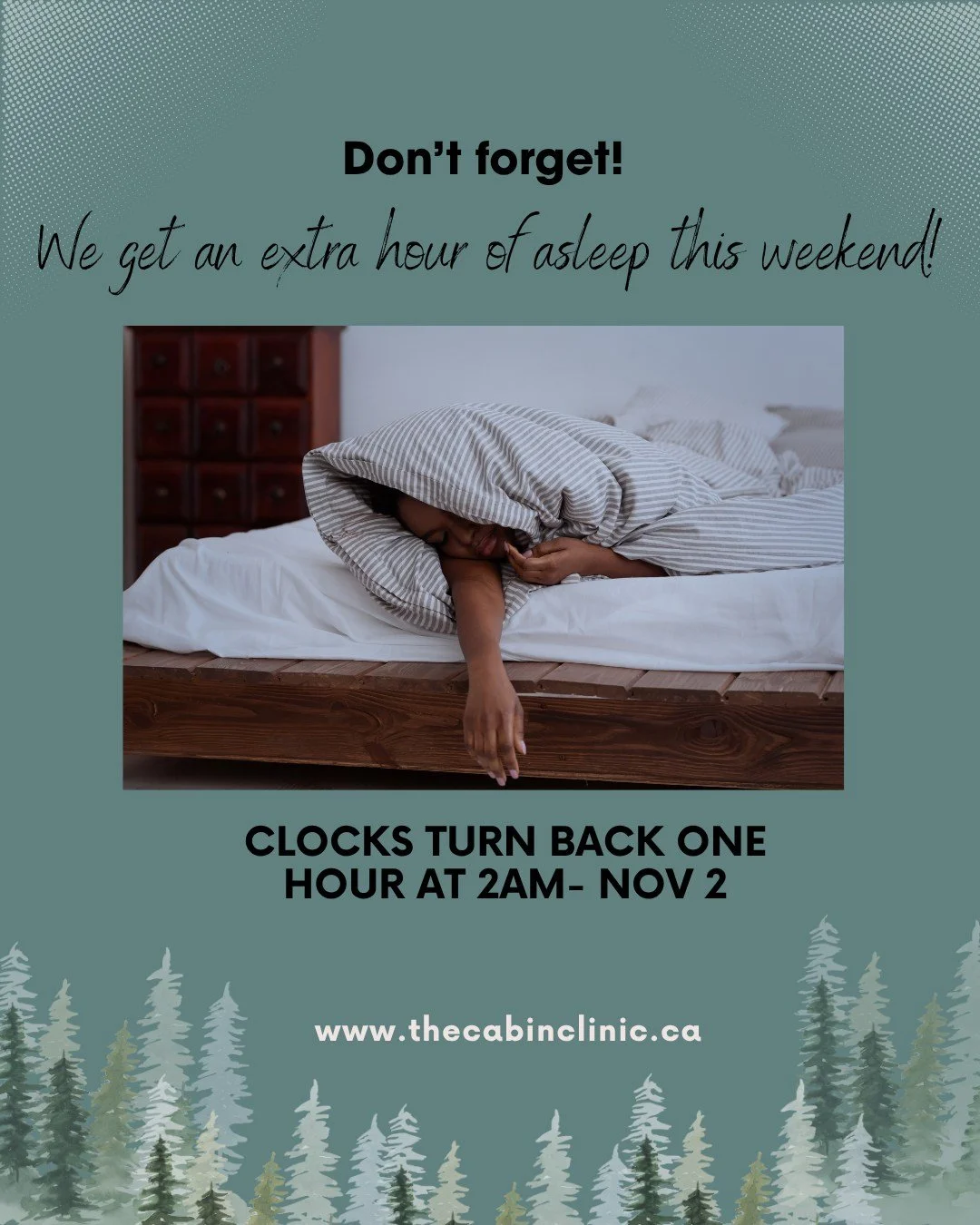 GENTLE REMINDER ⏰ As we shift the clocks back, we get back an hour of sleep but here are a few things to be mindful of:

🍂Changes in mood or motivation &mdash; reduced daylight can affect energy + emotions

🥱Sleep disruption &mdash; you may feel ex