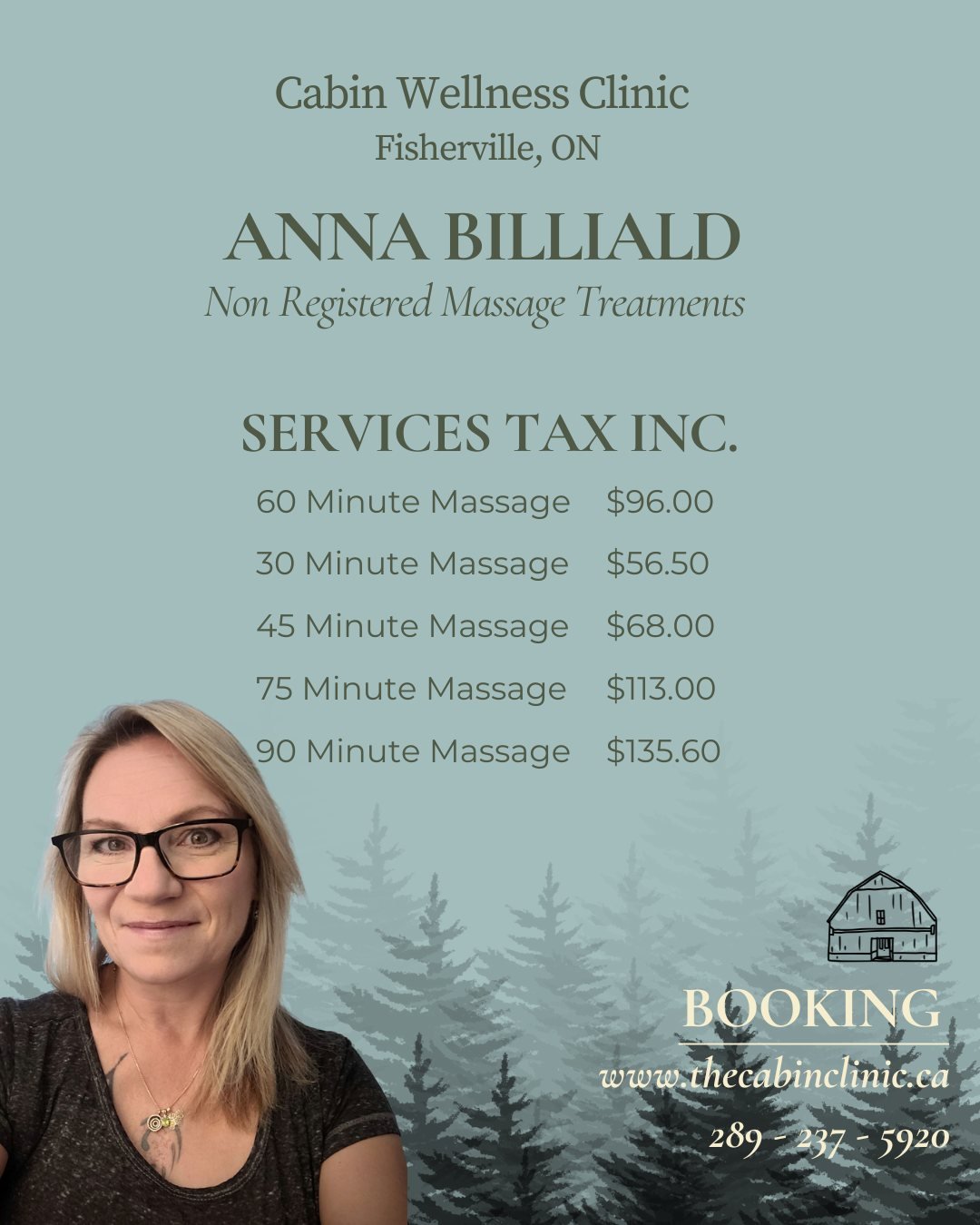 🌿Relax, reset, and restore 🌿

Anna brings over 10 years of massage experience from her previous work as a registered massage therapist and now offers non-registered treatments focused on comfort, tension relief, and overall wellness.

LAST MINUTE A