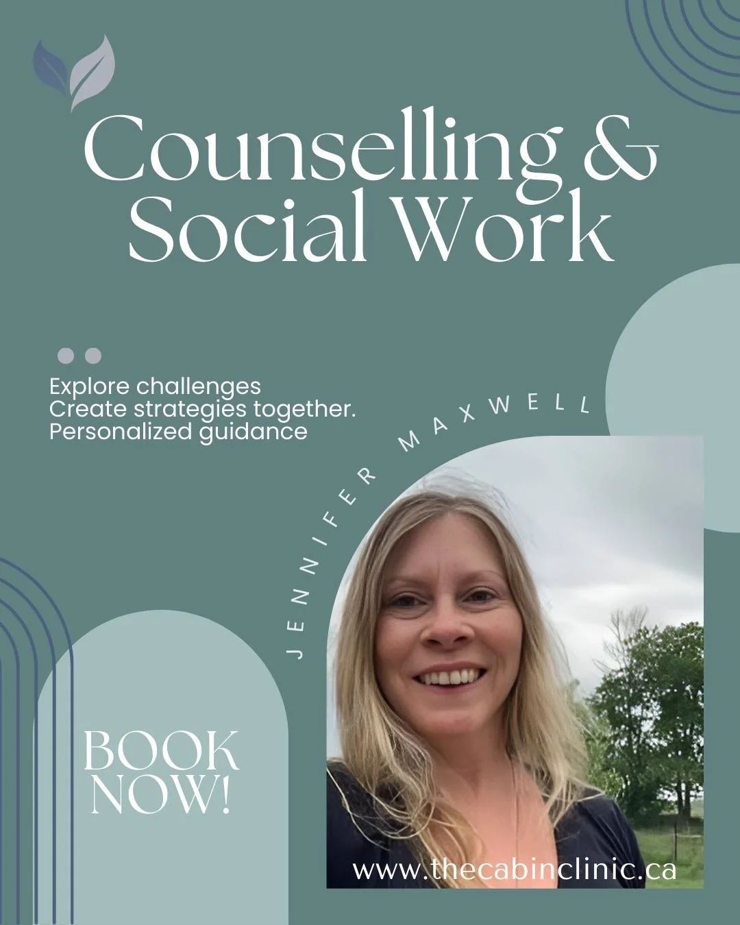 You deserve support that feels personal. 💚
Meet Jennifer Maxwell &mdash; here to help you navigate life&rsquo;s challenges with care and confidence.

📲 Book now at thecabinclinic.ca
Your path to feeling better starts here. 🌱

#HaldimandWellness #T