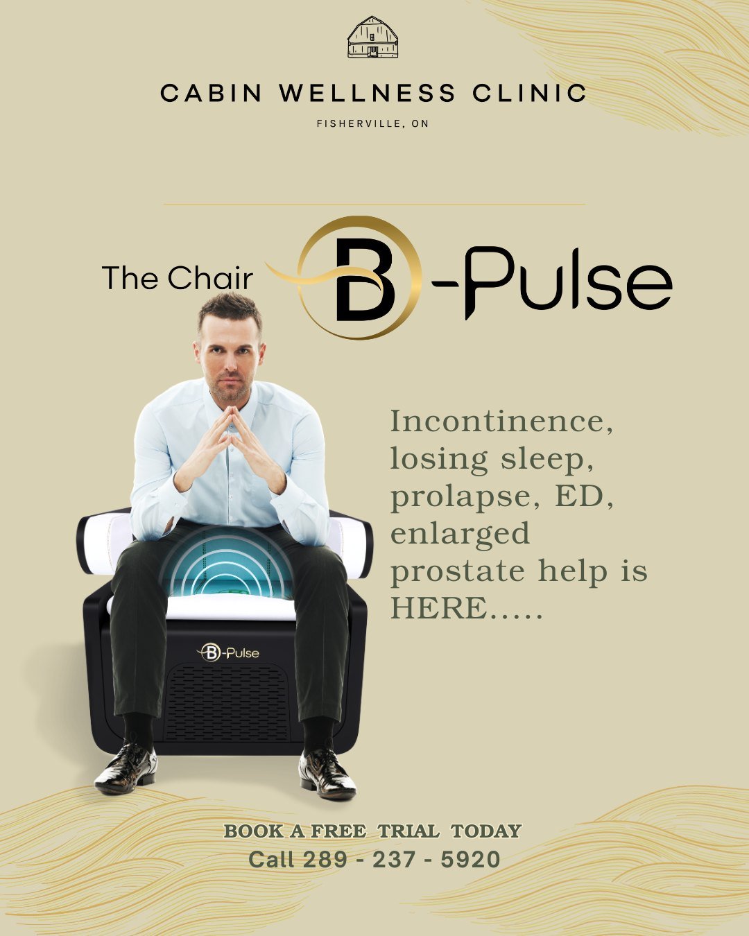 ✨ Experience the Future. Feel the Pulse. ✨

The B-Pulse Pelvic Floor EMF Physio Chair offers a non-invasive, fully clothed treatment designed to strengthen and restore pelvic floor muscles using advanced electromagnetic technology. Each session deliv