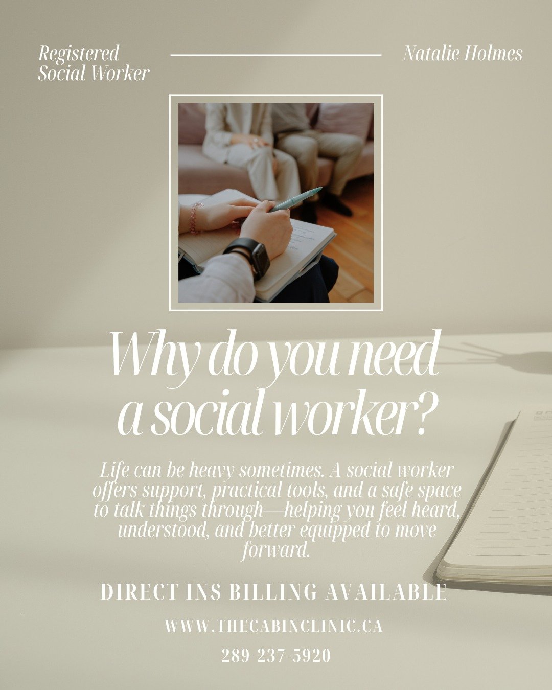 Sometimes support isn&rsquo;t about fixing everything&mdash;it&rsquo;s about having a space where you can pause, reflect, and feel understood. Working with a registered social worker can help you navigate stress, relationships, and life transitions w