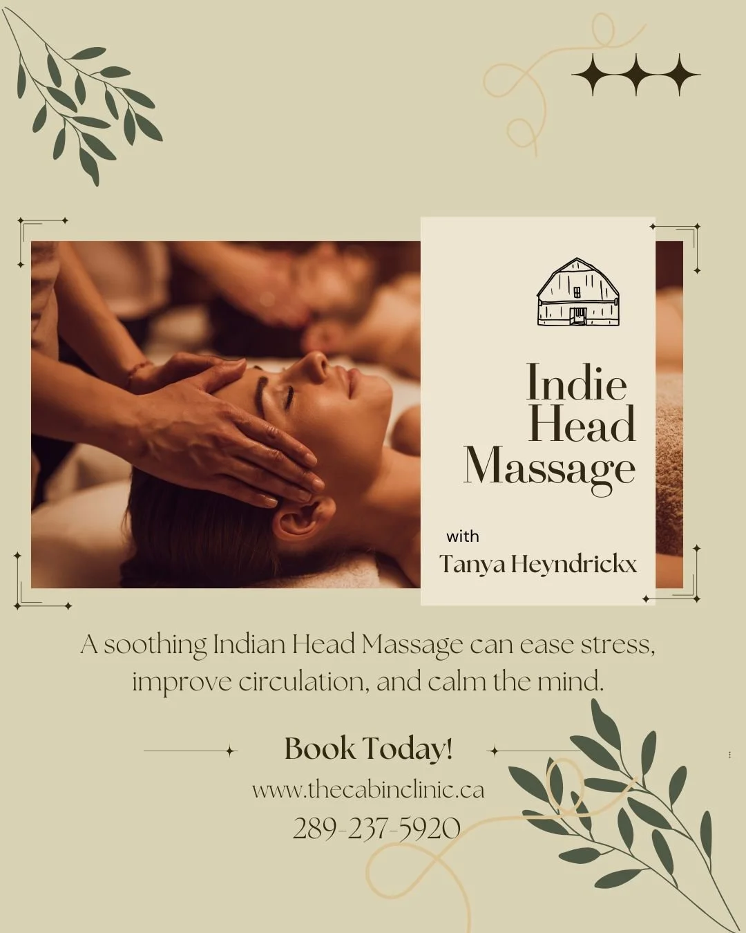 Melt away tension and give your mind a moment to rest. 💆&zwj;♀️✨

Indian Head Massage with Tanya Heyndrickx is a deeply relaxing treatment that focuses on the scalp, neck, and shoulders to help release built-up tension, improve circulation, and calm
