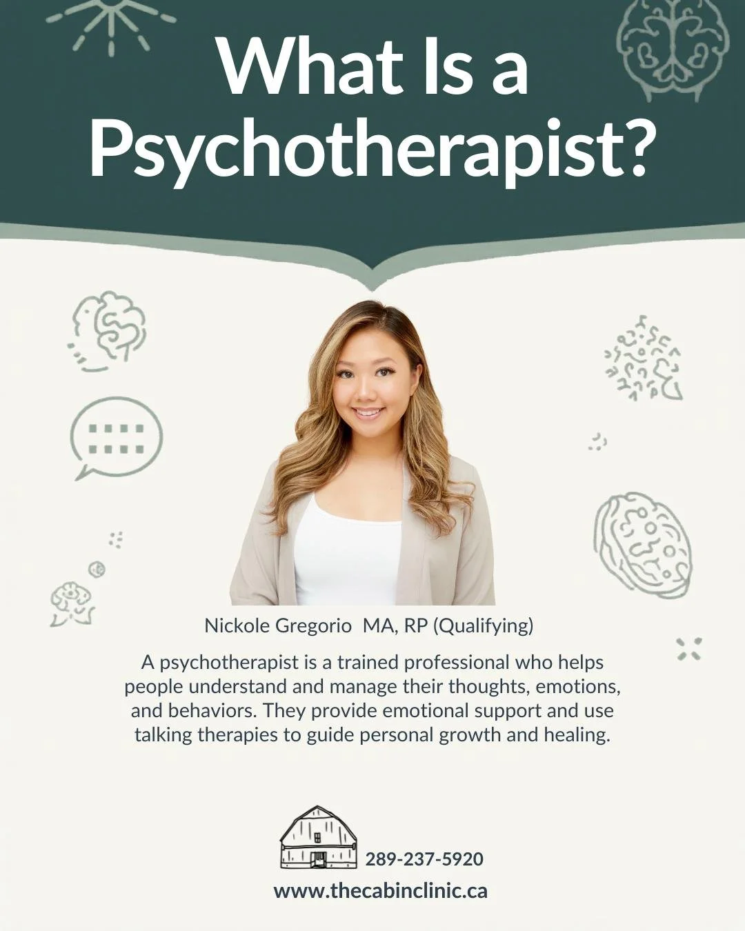 Have you ever wondered what a psychotherapist does? 💭

A psychotherapist is a trained professional who helps people better understand their thoughts, emotions, and behaviours. Through supportive conversation and evidence-based approaches, therapy ca