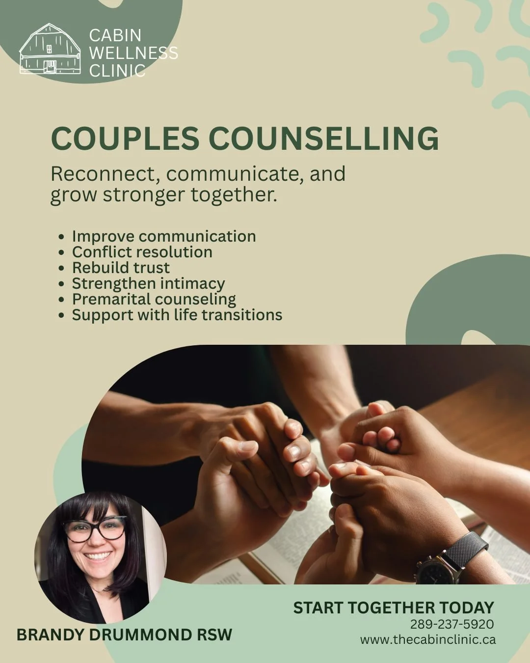 🍃 Couples Counselling at The Cabin Wellness Clinic 🍃

Every relationship goes through challenges, but you don&rsquo;t have to navigate them alone. Couples counselling provides a supportive space to reconnect, strengthen communication, and grow toge