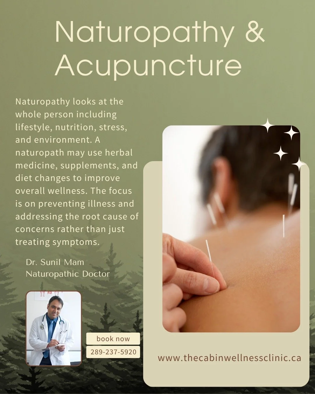 Naturopathy &amp; Acupuncture 🌿✨
Supporting your body naturally from the inside out.

Our naturopathic care focuses on the whole you&mdash;helping to improve wellness, prevent illness, and get to the root of your concerns. Paired with acupuncture, t