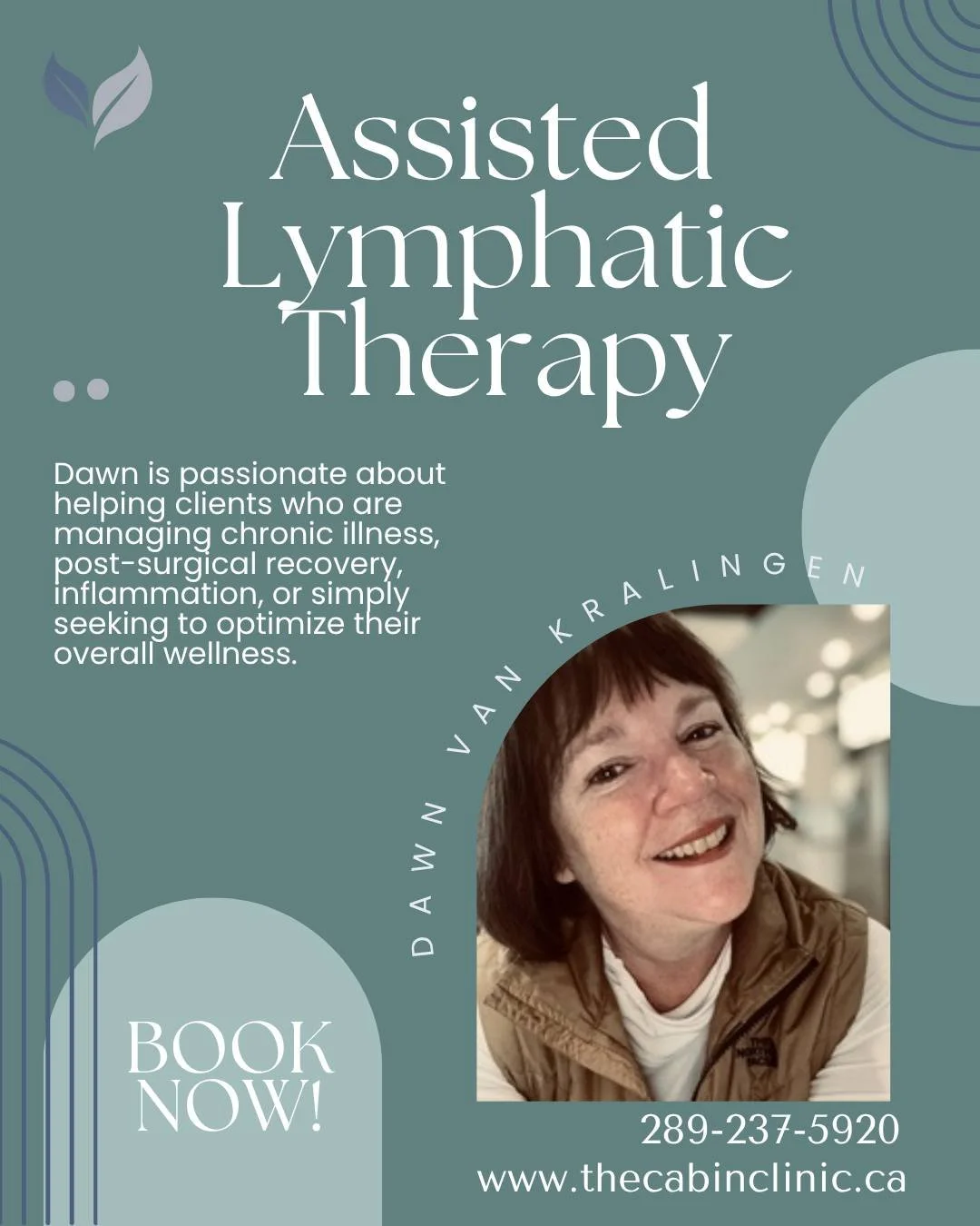 Assisted Lymphatic Therapy 🌿✨
A gentle, supportive treatment to help your body reduce inflammation, improve circulation, and promote natural healing.

Dawn is passionate about helping clients managing chronic illness, post-surgical recovery, or anyo