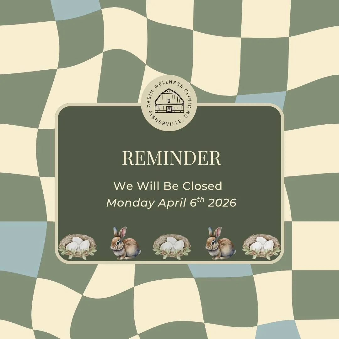 🌸 Happy Easter Monday 🌸 

Just a friendly reminder that The Cabin Wellness Clinic &amp; Tuck Shop is closed today (Monday, April 6th, 2026) as we take time to enjoy the holiday.

We hope you&rsquo;re all having a wonderful, relaxing Easter weekend 