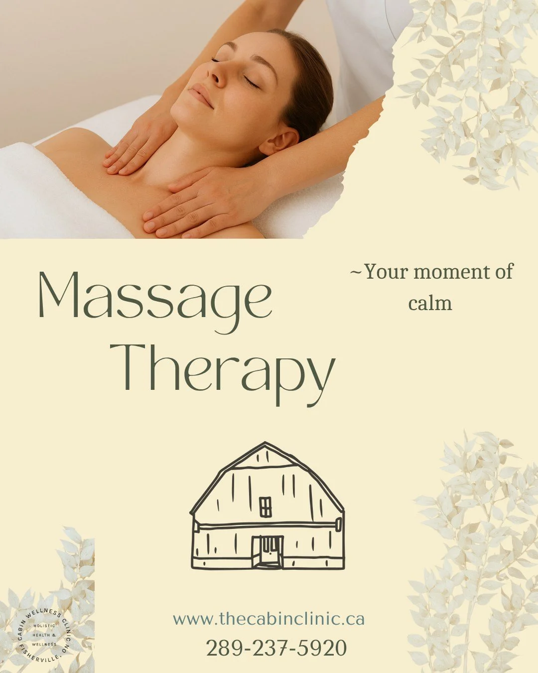Take a moment for yourself 🤍

Reach out to book your Massage Therapy at Cabin Wellness Clinic and enjoy your moment of calm. Whether you&rsquo;re looking to unwind, relieve tension, or simply recharge, we&rsquo;re here to support your wellness journ