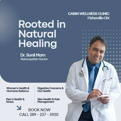 Rooted in natural healing 🌿✨

Meet Dr. Sunil Mam, our experienced Naturopathic Doctor at Cabin Wellness Clinic. He takes a personalized, whole-body approach to your health &mdash; addressing the root cause, not just the symptoms.

From hormone balan