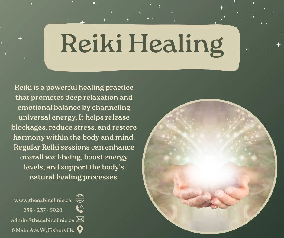✨ Restore Your Energy with Reiki ✨

Feeling stressed, drained, or out of balance? Reiki is a gentle, non-invasive energy healing practice that helps your body relax, reset, and heal naturally.

🌿 Benefits of Reiki:
&bull; Promotes deep relaxation an