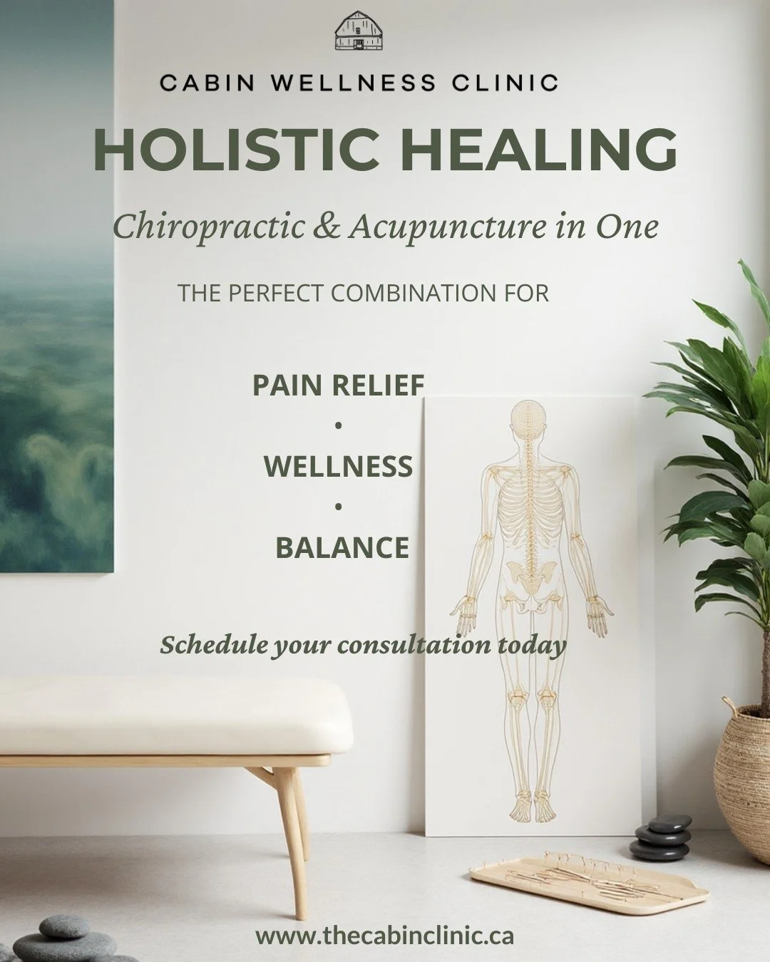Align your body. Restore your energy. ✨

Chiro + Acupuncture = the perfect balance for pain relief, mobility, and total wellness. Feel the difference when structure and energy work together.

Book with Dr. Shawn Engell  www.thecabinclinic.ca
