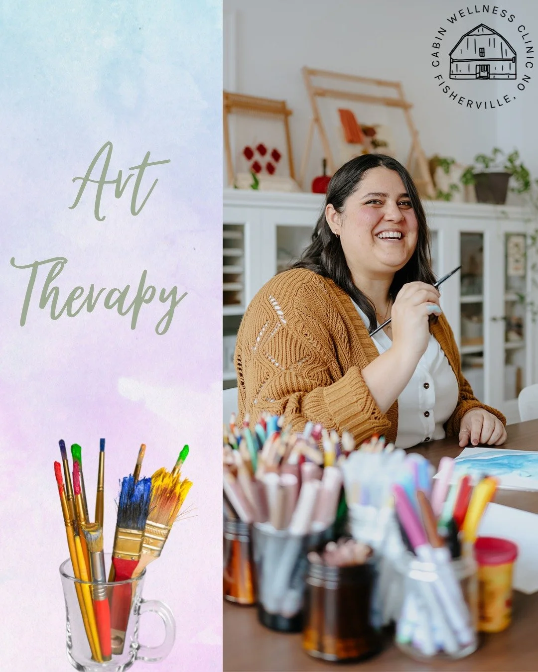 Ready to get creative and feel good doing it? 🎨✨

Art Therapy with Elspeth at the Cabin Wellness Clinic is all about exploring your thoughts and emotions in a fun, relaxed, and supportive space. No pressure, no rules&mdash;just you, your creativity,