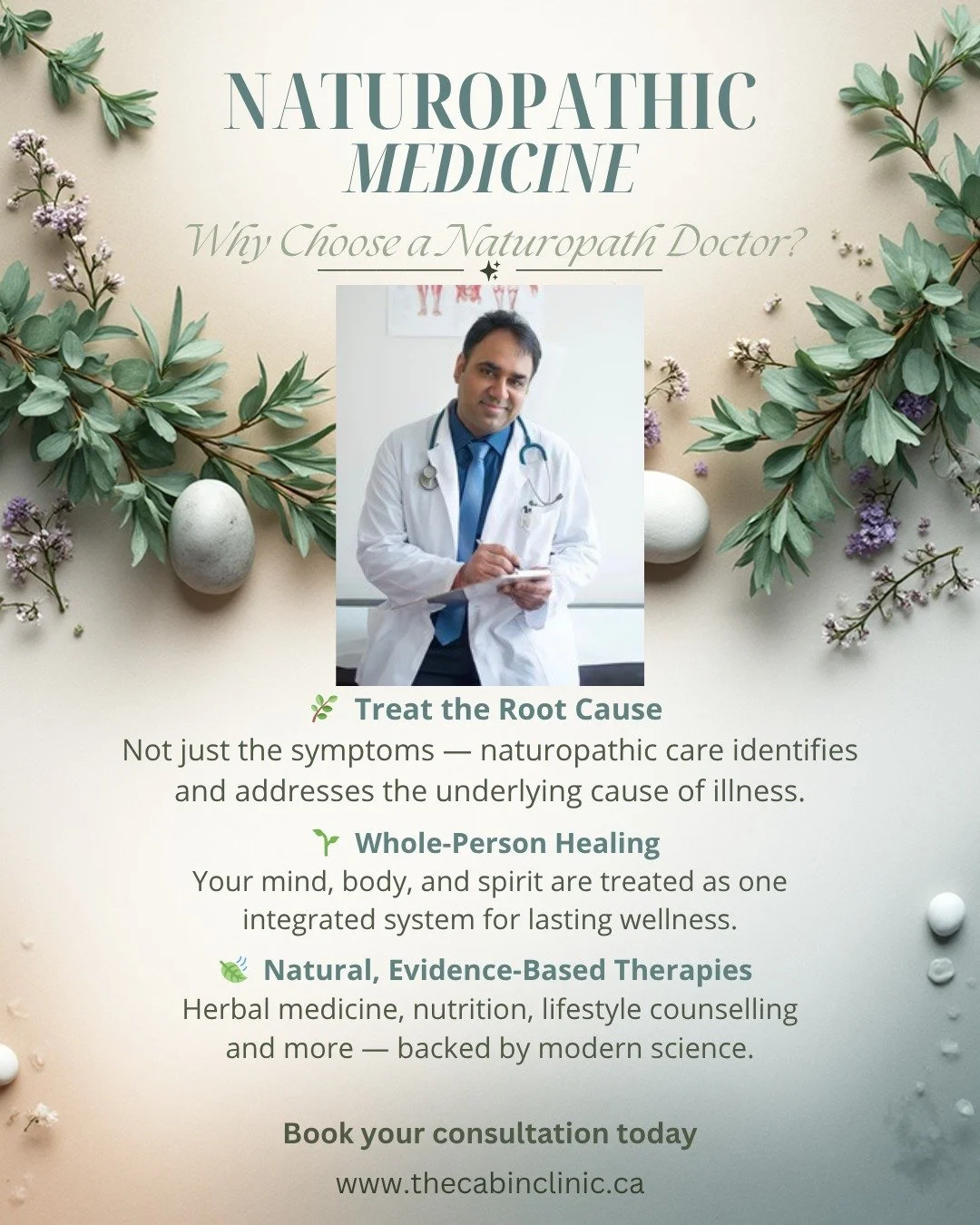 🌿 Why Choose Naturopathic Medicine? 🌿

True health goes beyond just managing symptoms&mdash;it&rsquo;s about understanding and treating the root cause.

✨ Treat the Root Cause
We look deeper to identify and address what&rsquo;s really going on in y