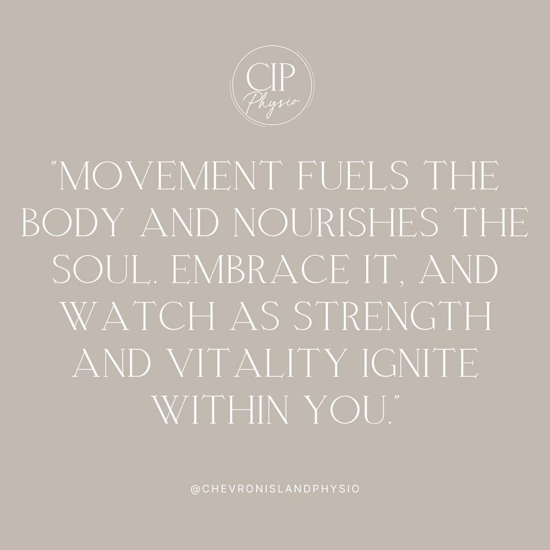 Fuel your body, nourish your soul. 💫 Embrace movement and ignite your strength and vitality. 💪✨ 

#EmbraceMovement #StrengthAndVitality #MindBodyConnection #WellnessJourney #FindYourStrength #chevronislandphysio #goldcoast #cip #physiotherapy #reme