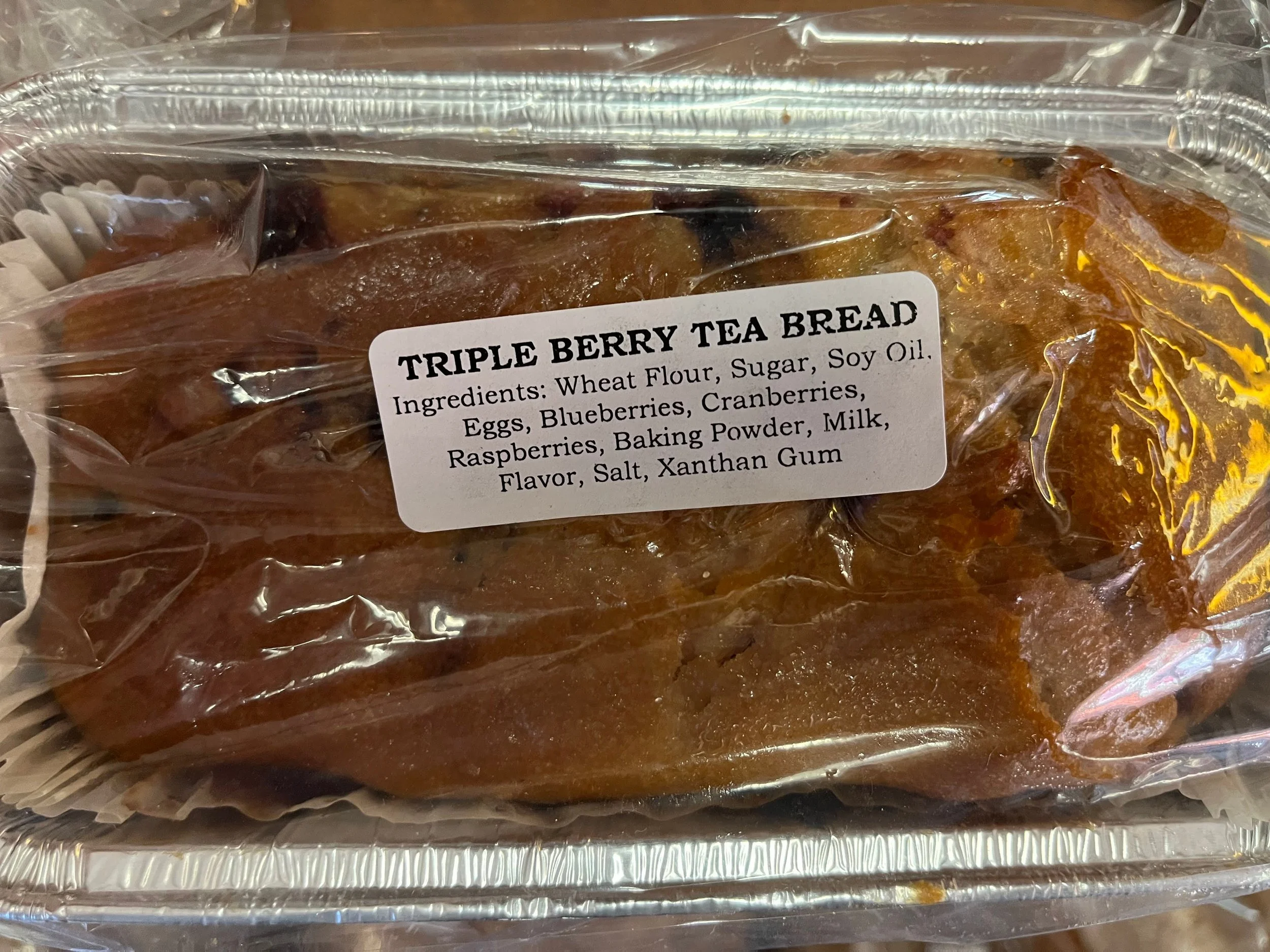 Triple Berry Tea Bread