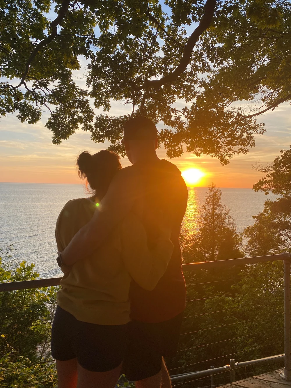 Sunset over Lake Michigan