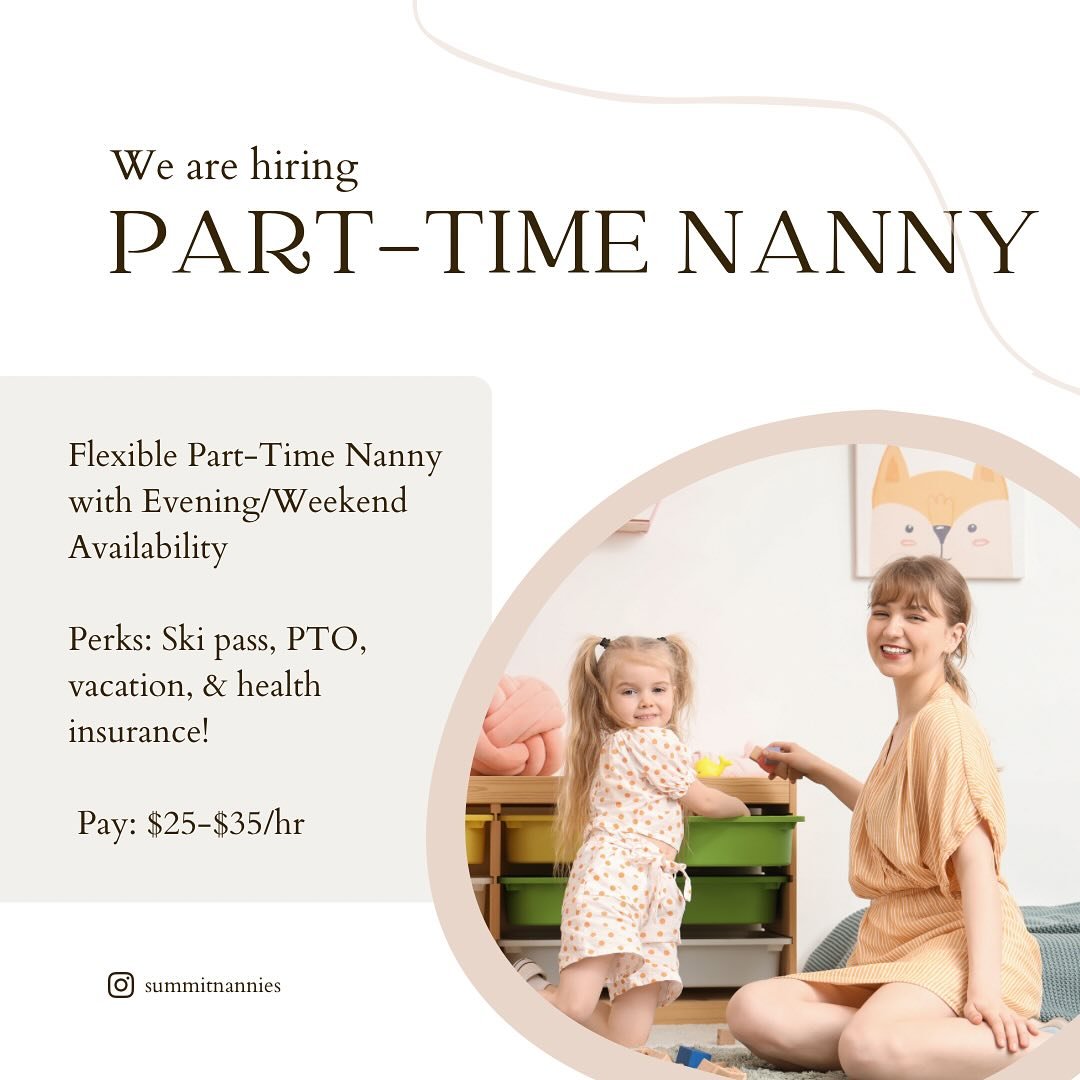 🌟 Flexible Part-Time Nanny Needed in Park City, Utah! 🌟

Are you an active, fun-loving, and adaptable nanny? A wonderful family is looking for someone to care for their three daughters (7, 6, and 2 years old)! 

Location: Park City, UT 
Schedule: 2