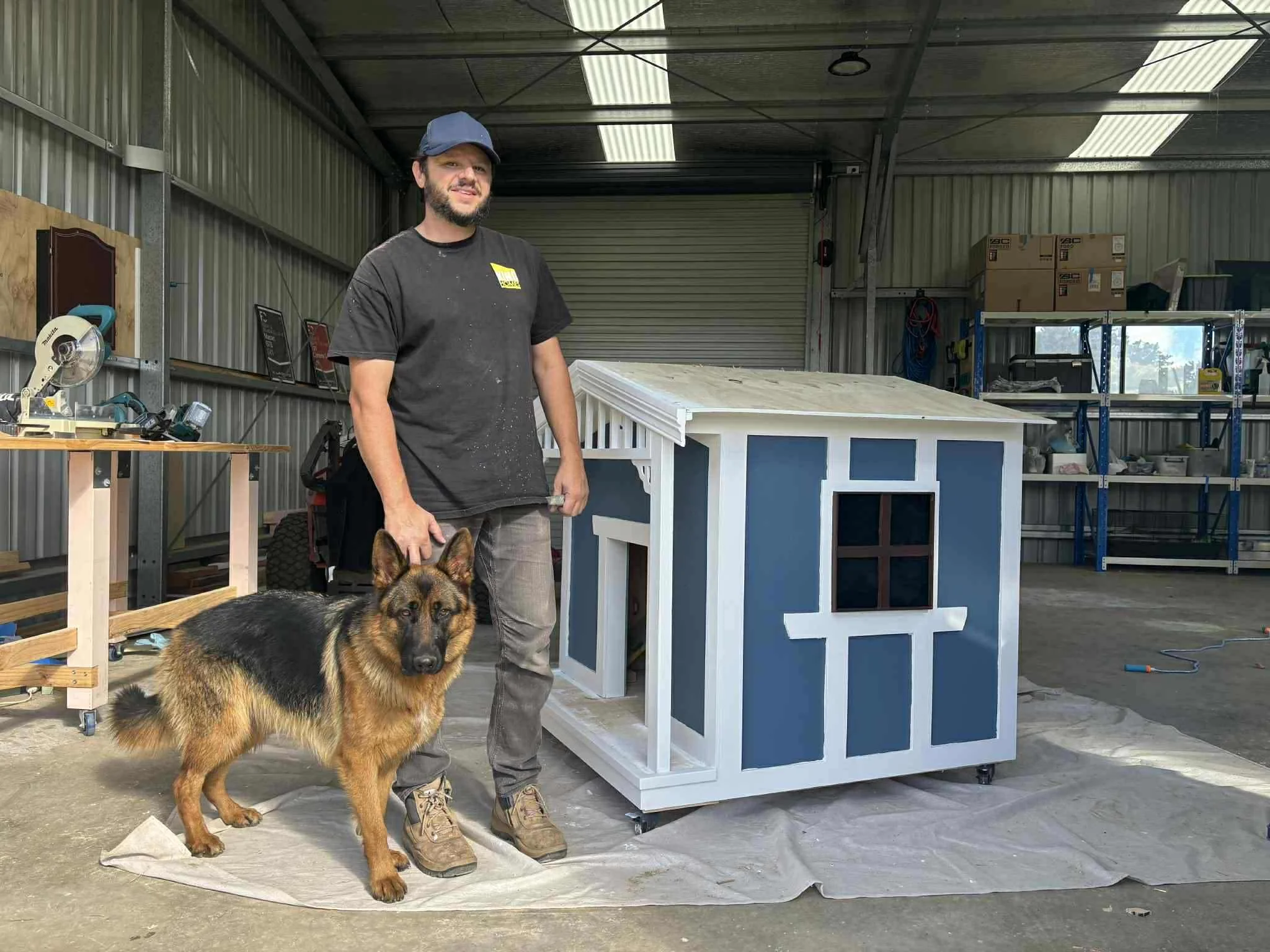 Ghost's Dad made her a beautiful, new home - lucky girl!