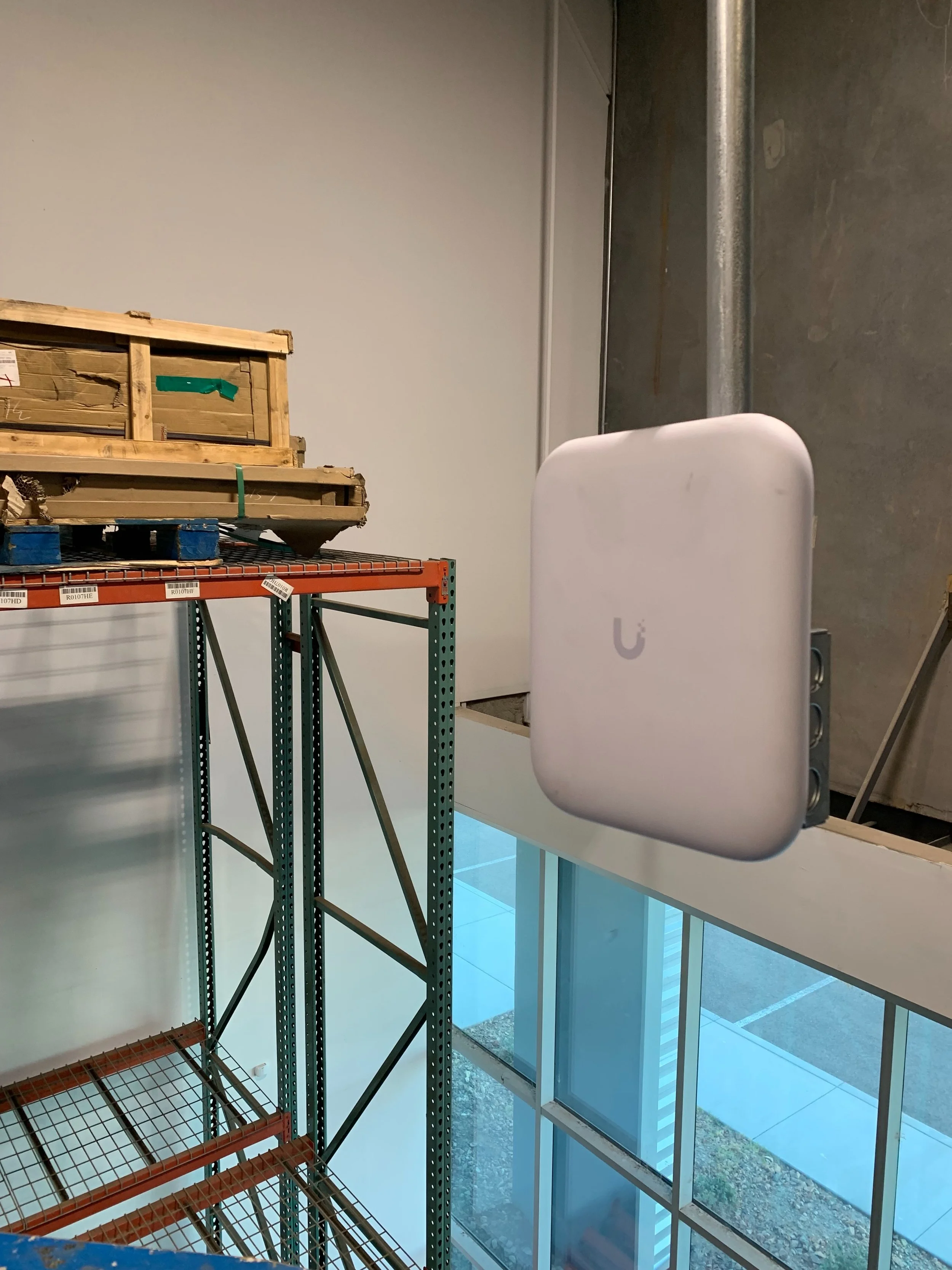 Working on the lift is always fun! Relocating and adding new APs for one of our amazing clients in their warehouse. 

Robust new wireless environment here we come!