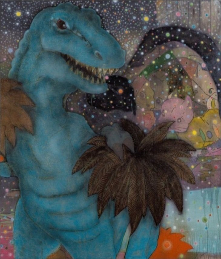 the land before time 2021 oil on canvas 84 x 72 ins