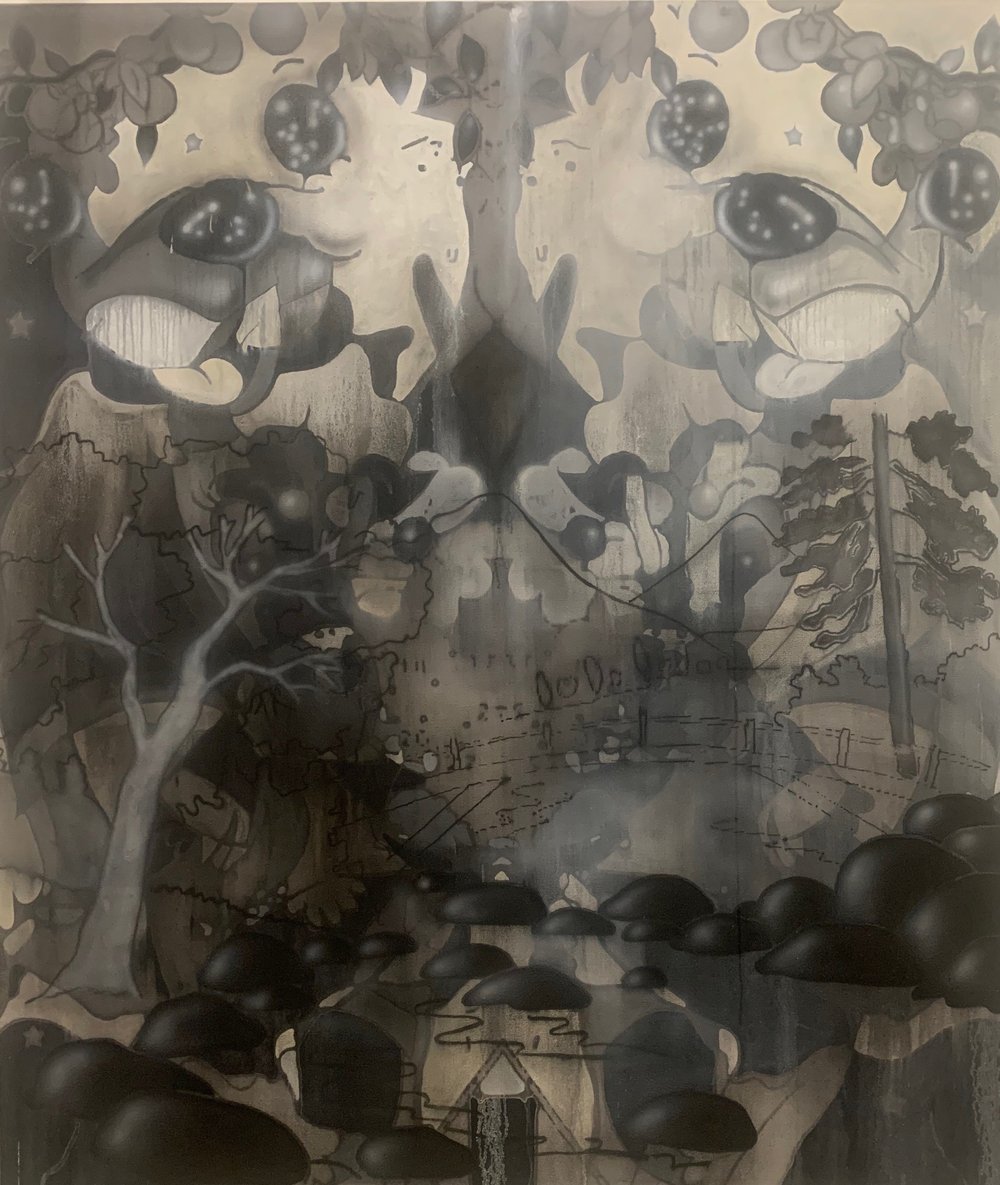 untitled 2020 oil on canvas 84 x 72 ins
