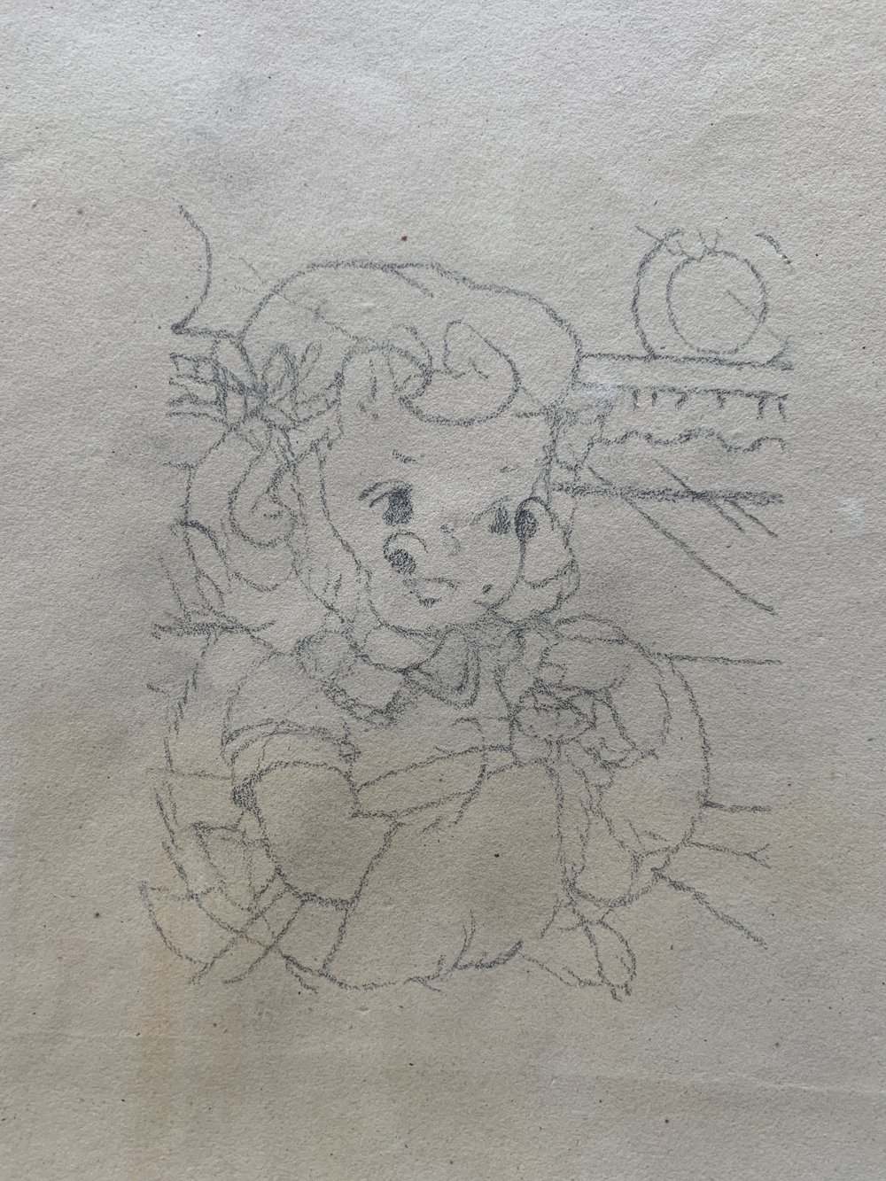 squirrel/girl 2020 pencil on paper 11 x 8 ins