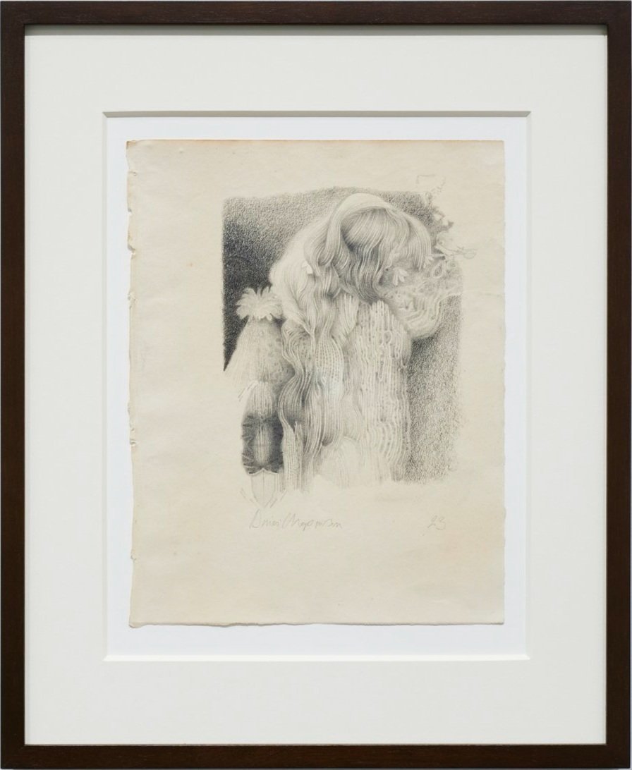 the island 2023 pencil on paper 11 x 8 ins