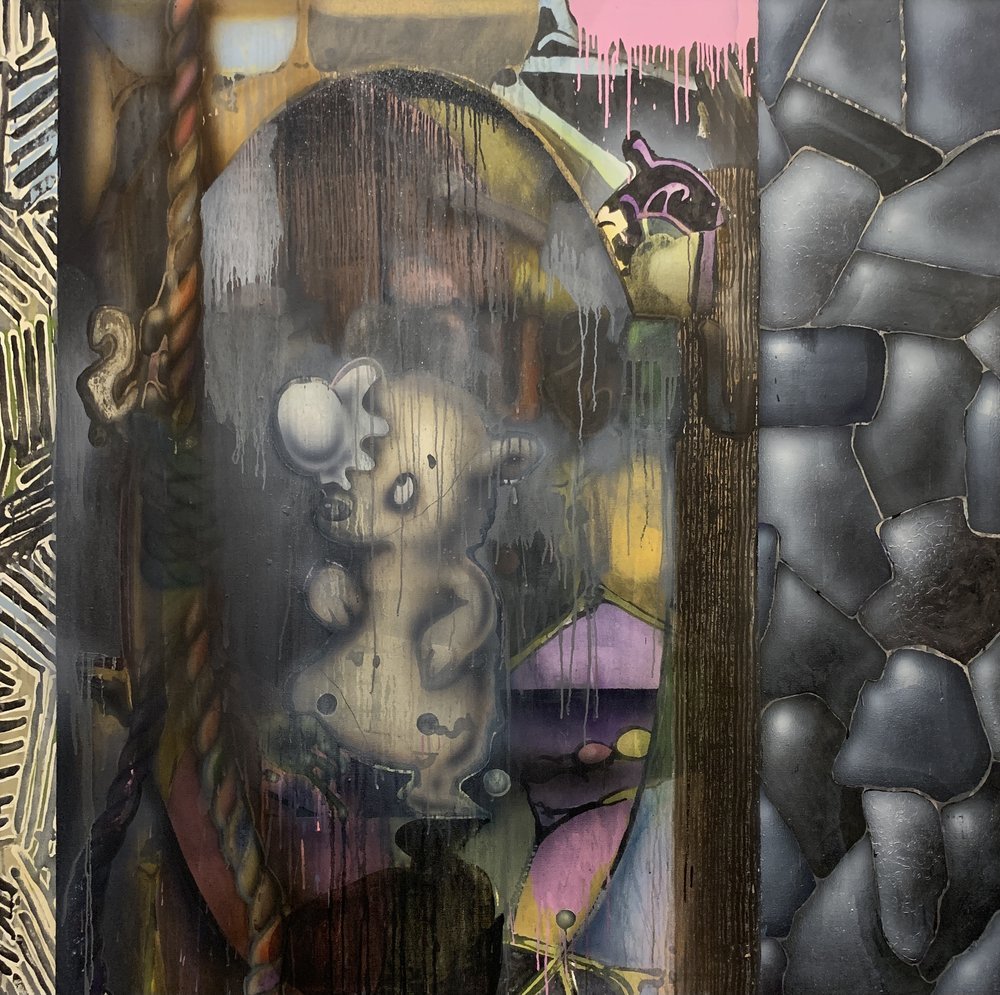 jesus reflection 2022 oil on canvas 72 x 72 ins