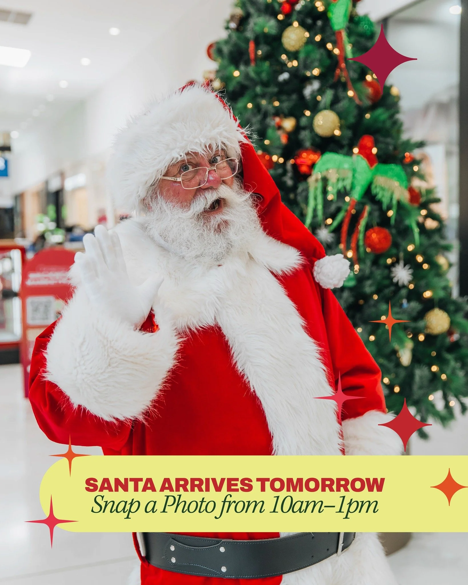 🎉 Hope your ready, Santa Claus is coming to town tomorrow! 🎅

He'll be available for photos from 10am &ndash; 1pm 📸

Check our other posts for more activities we have on leading up to Christmas!