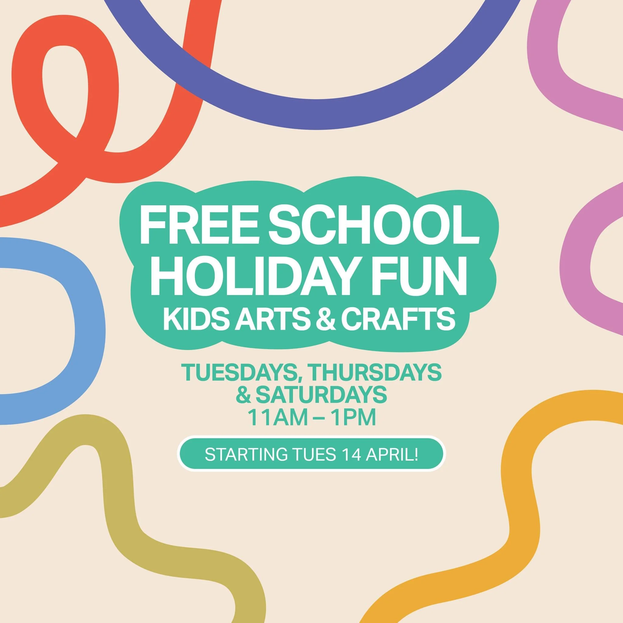 🎨✂️ Keep the kids busy these school holidays, for FREE! 

@mini.ivy.art bringing the fun with Kids Arts &amp; Crafts both Tuesdays, Thursdays &amp; Saturdays these holidays from 11am&ndash;1pm, kicking off on Tuesday 14 April!

Here's what's in stor