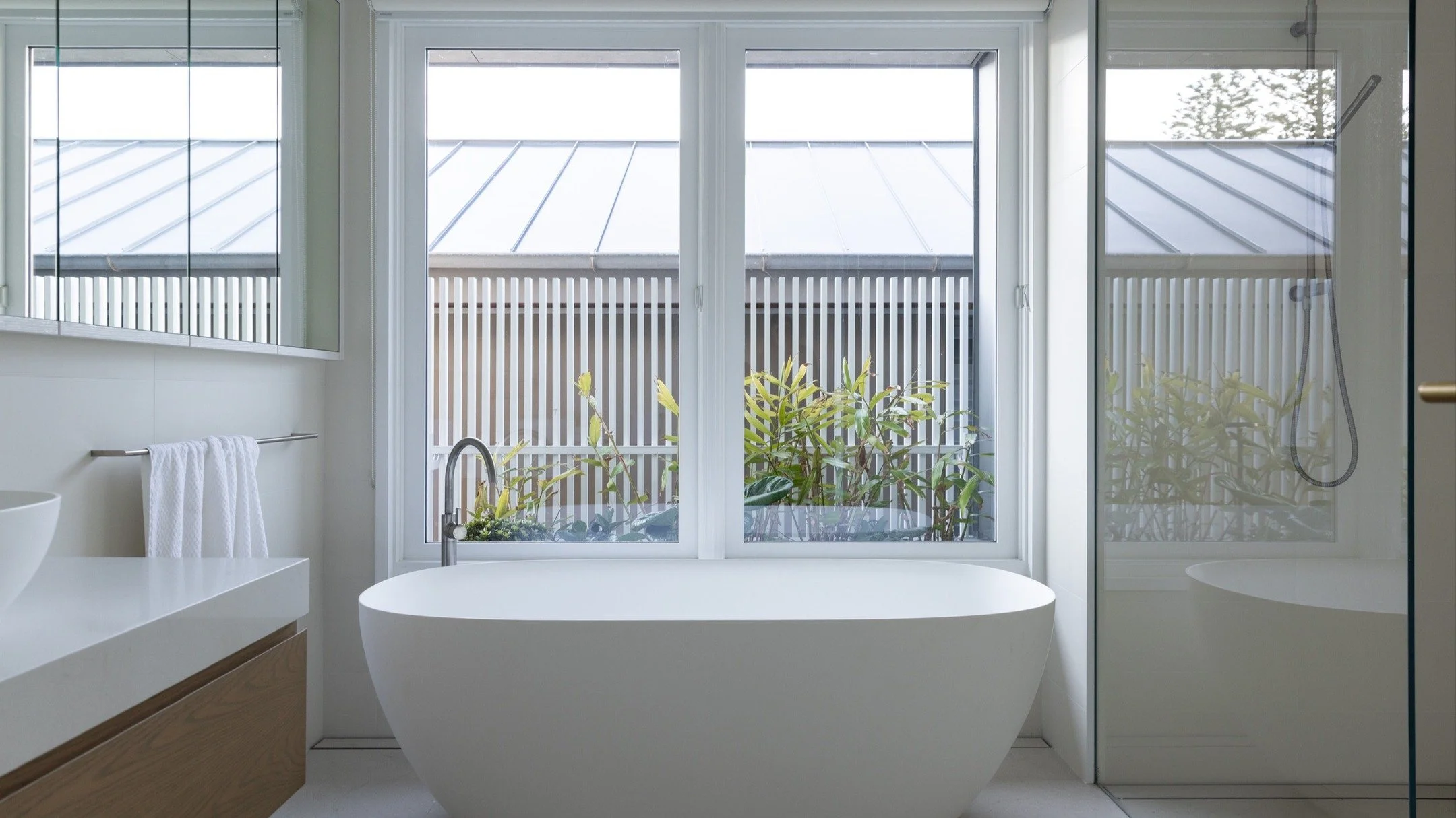 Simple yet stunning bathroom at our recently completed Hillcrest Project.