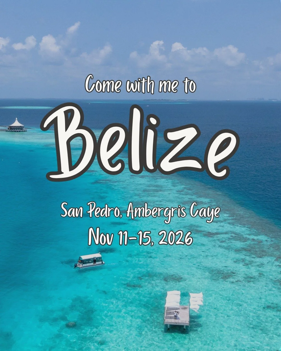 BELIZE GROUP TRIP 🇧🇿

5 days, 4 nights in Ambergris Caye. Join me on this beautiful island with other like-minded travelers. Comment &ldquo;Belize,&rdquo; and I&rsquo;ll send you more information! 

What&rsquo;s included? 
&bull; 4-star resort stay